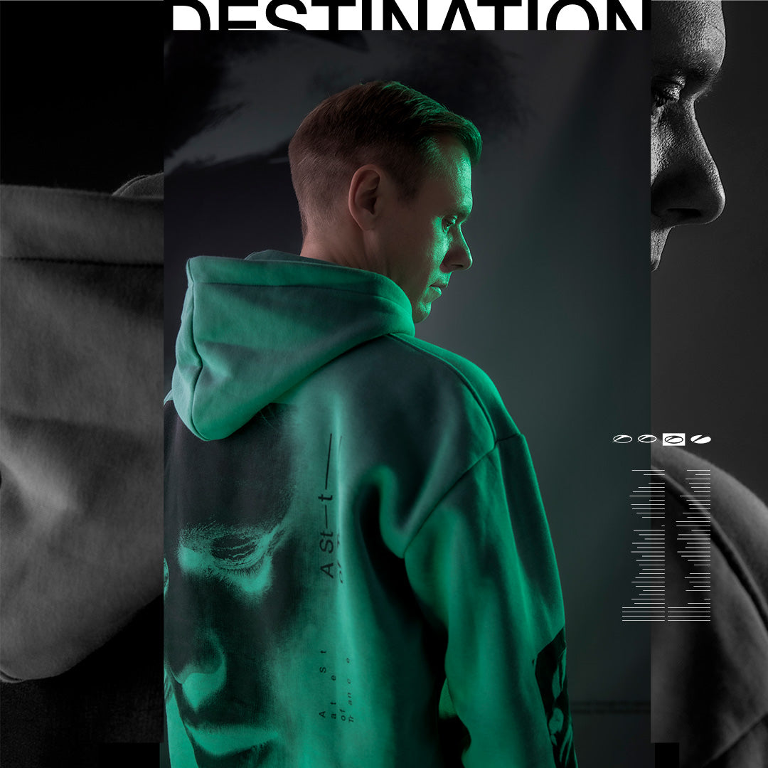 A State of Trance DESTINATION Photoprint Hoodie Green