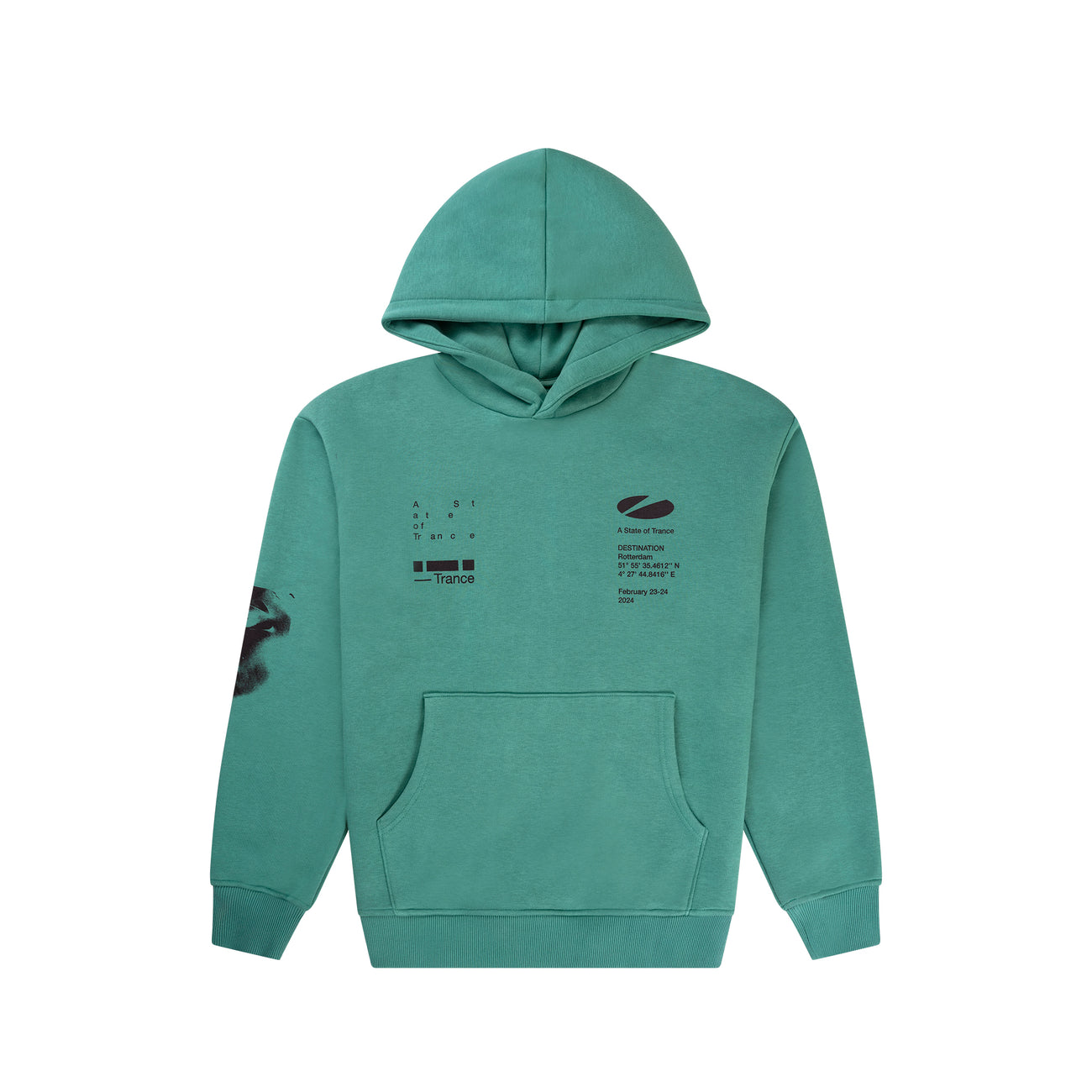 A State of Trance DESTINATION Photoprint Hoodie Green